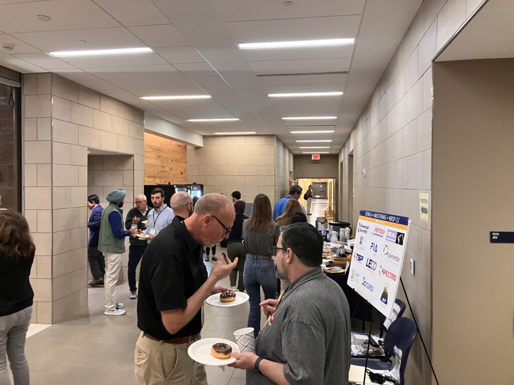 People enjoying the snack break